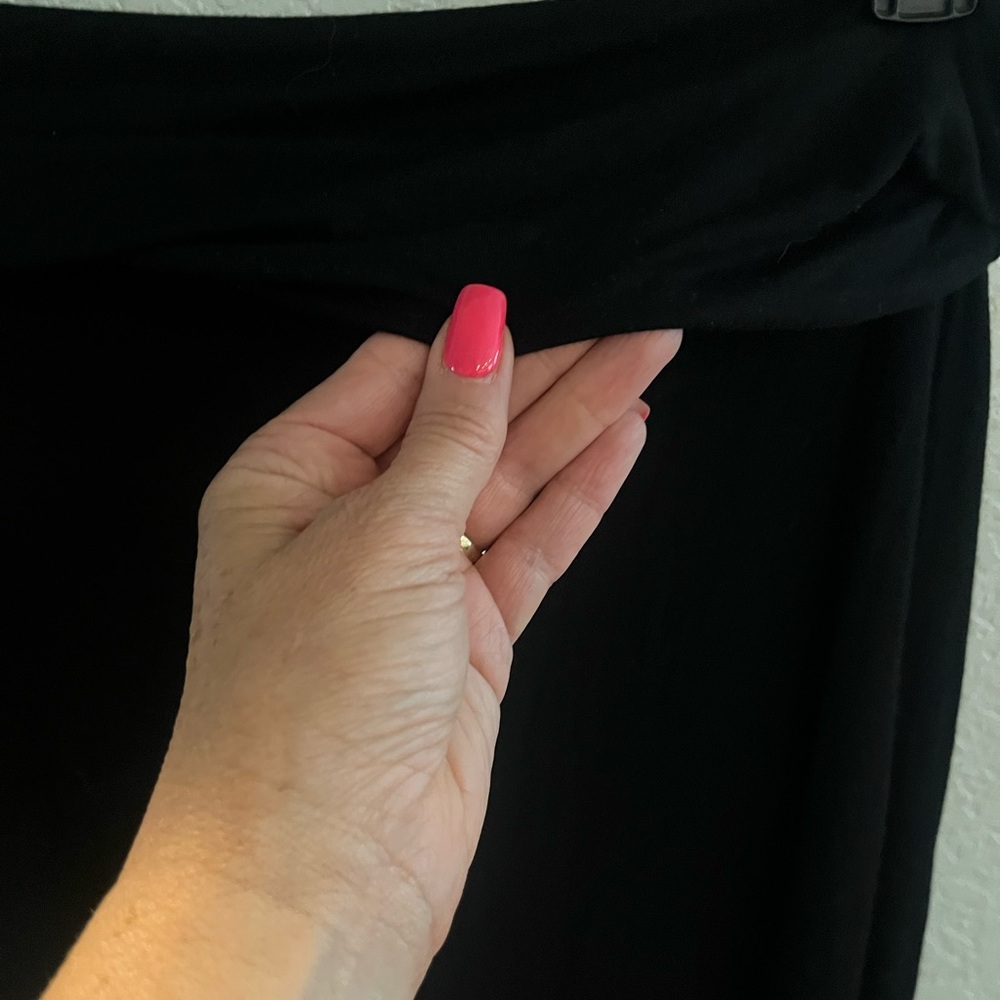 Design History Classic Black A-Line Maxi Skirt with Black Fold Ovef Waist-NWOT - Picture 4 of 4